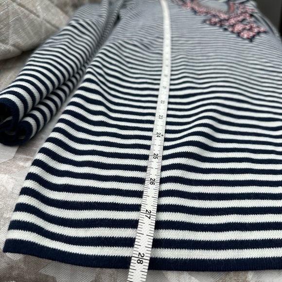 Tory Burch Tunic S/P Navy & white stripes with red, white & blue roped appliqué - Picture 8 of 11